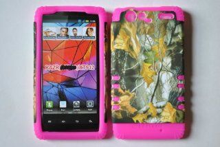 Verizon Mossy Camo on Pink Gel Case for Motorala Droid Razr XT912 Cell Phones & Accessories