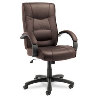 Alera Strada Series High Back Office Chair ALESR41LS Leather Brown Leather