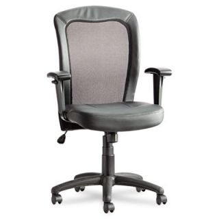 Alera Easton Series Mid Back Leather Swivel / Tilt Office Chair ALEEA42ME10B