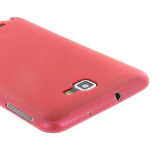 Transparent red Scrub Plastic Case / Cover / Skin / Shell For Samsung Galaxy Note / GT N7000 / i9220 +Free Screen Protector (7167 6) Cell Phones & Accessories