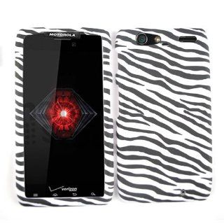 Motorola Droid RAZR MAXX XT913 Non Slip Black White Zebra Case Cover Protector Cell Phones & Accessories