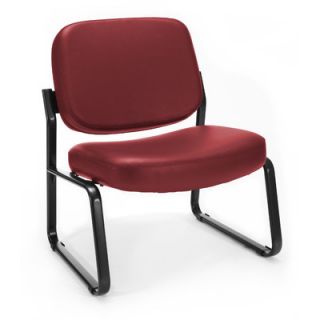 OFM Big and Tall Armless Vinyl Chair 409 VAM 60 Seat / Back Color Wine