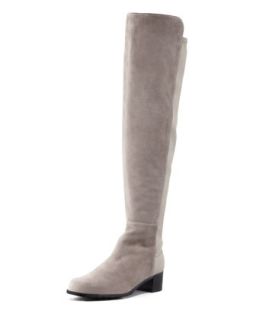 Reserve Wide Suede Stretch Back Over the Knee Boot, Topo (Made to Order)  
