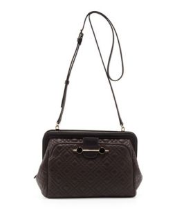 Quilted Leather Crossbody Bag, Brown   Jason Wu
