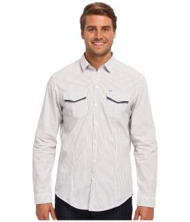 Mavi Jeans Double Pockets Detailed Shirt Mens Long Sleeve Button Up (White)