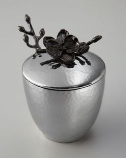 Black Orchid Mini Pot with Spoon   Michael Aram