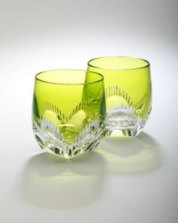 Two Mixology Neon Lime Tumblers   Waterford Crystal