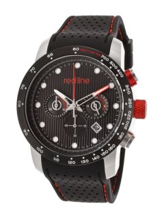 Mens Velocity Black Textured Dial Watch by Red Line
