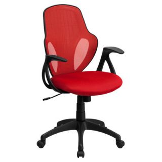 FlashFurniture Mid Back Executive Mesh Chair with Nylon Base H 8880F Color Red