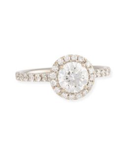 18k White Gold Center of My Universe Solitaire Diamond Ring, 1.63 TCW  