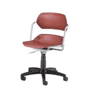 OFM Plastic Armless Swivel Office Chair with Swivel 200 A Finish Wine, Frame