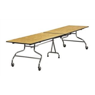 Virco Rectangular Mobile Duofold Table with T mold Edge (30 x 96) MT3096 Co