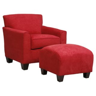 Handy Living Livingston Chair and Ottoman LPK1 CU AAA47 Color Crimson