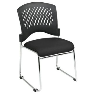Office Star Plastic Back SpringFlex Fabric Seat Visitors Office Chair with Ch