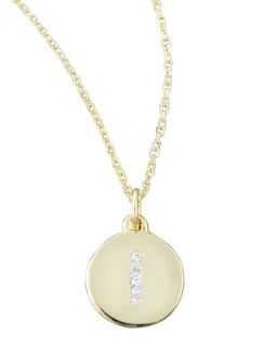 Diamond Initial Necklace, I   KC Designs
