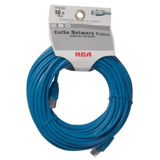 RCA 50 ft CAT 5E Blue Data Cable
