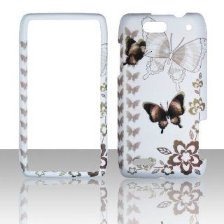 2D Black Butterfly Motorola Droid 4 / XT894 Case Cover Phone Hard Cover Case Snap on Faceplates Cell Phones & Accessories