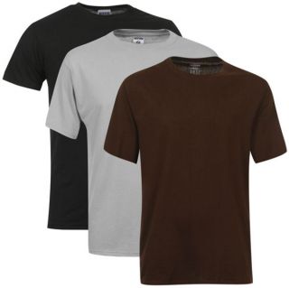Fruit of the Loom/Jerzees Mens 3 Pack T Shirts   Medium   Brown/Grey/Black      Clothing