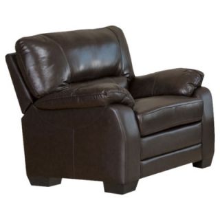 Abbyson Living Brookfield Italian Leather Chair CI 1307 BRN 1