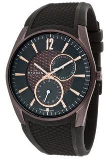 Skagen 435XXLTDRD  Watches,Mens Skagen Black Silicone, Casual Skagen Quartz Watches