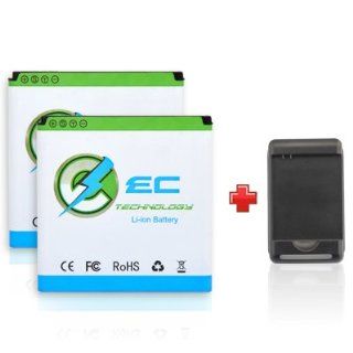 EC TECHNOLOGY 2 x 1800mAh Li ion Battery For Samsung Galaxy S I9000 GT I9000, Samsung Captivate SGH I897, Samsung Vibrant SGH T959, Samsung Epic 4G SPH D700, 1 x Travel Charger Cell Phones & Accessories