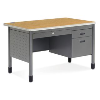 OFM Teachers Desk with Center Drawer 66348 Finish Oak