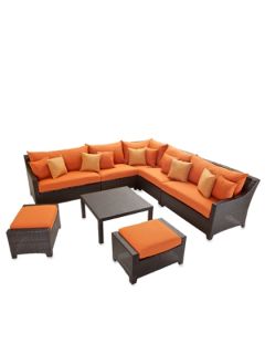 Tikka Collection Sofa, Corner Sectional Sofa and Coffee Table Set (6 PC) by RST Outdoor