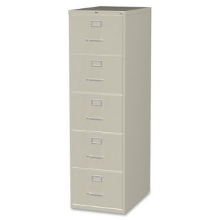 Lorell 5 Drawer Legal  File Cabinet 4850 Finish Putty