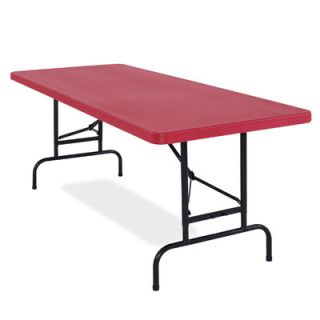 National Public Seating 72 Rectangular Folding Table BTA 3072 Color Red