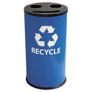 Ex Cell Metal Products Round Three Compartment Recycling Container EXCRC15283RBL