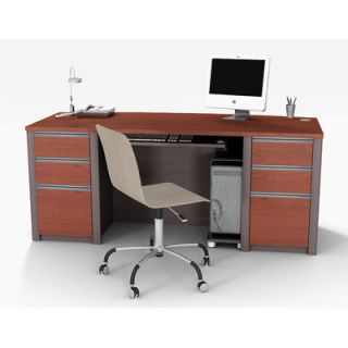 Bestar Connexion Executive Desk Kit Including Assembled Pedestals 93869 39