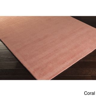 Surya Carpet, Inc. Hand loomed Decker Casual Solid Area Rug (76 X 96) Pink Size 76 x 96