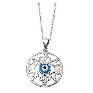 925 Sterling Silver Necklace & Evil Eye Pendant Jewelry