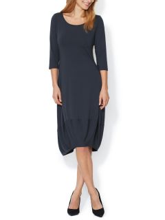 Scoopneck Jersey Lantern Dress by Eileen Fisher