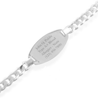 Medical Notification ID Bracelet in Sterling Silver (4 Lines)   Zales