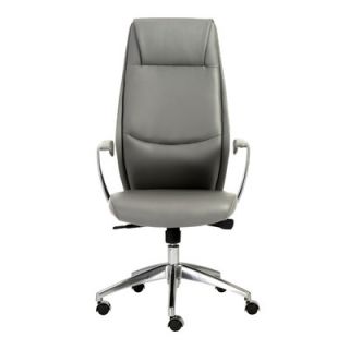 Eurostyle Crosby High Back Leatherette Office Chair with Arms 00472GRY / 0047