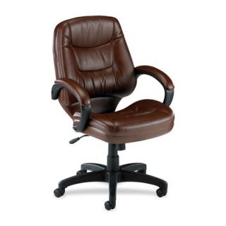 Lorell Mid Back Lorell Westlake Series Managerial Chairs LLR63283 Finish Brown
