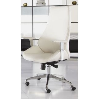 Eurostyle Bergen High Back Leatherette Office Chair with Arms 00474GRY / 0047
