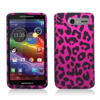 Aimo Wireless MOTXT901PCLMT186 Durable Rubberized Image Case for Motorola Electrify M XT901   Retail Packaging   Hot Pink Leopard Cell Phones & Accessories