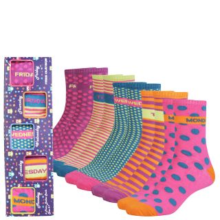 Miss Outrage Womens 5 pack Socks Gift Set  Pink/Multi      Womens Clothing