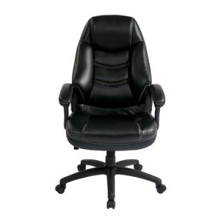 Office Star Oversized Executive Chair with Padded Arms FL3422 U Color Espresso