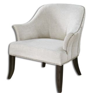 Uttermost Leisa White Arm Chair 23114
