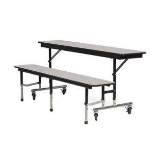 Virco Convertible Bench Table with Sure Edge Finish MTC8AE Color Grey Nebula
