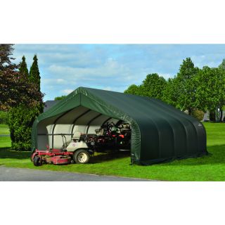 ShelterLogic Peak Style Garage/Storage Shelter — 20ft.L x 18ft.W x 10ft.H  House Style Instant Garages
