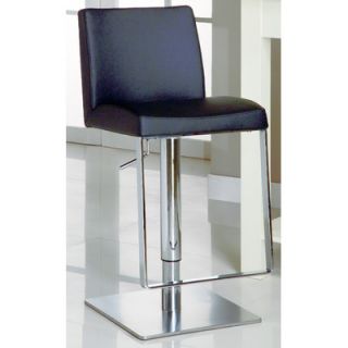 Chintaly Adjustable Swivel Bar Stool 0814 AS BLK Color White