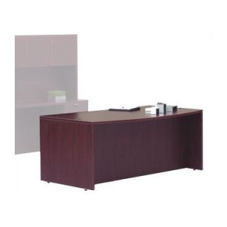 Offices To Go Bow Front Executive Desk Shell SL71   X Finish American Mahogany