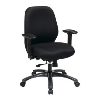 Office Star 24.5 24 Hour Ergonomic Chair with Synchro Tilt, Seat Slider and 