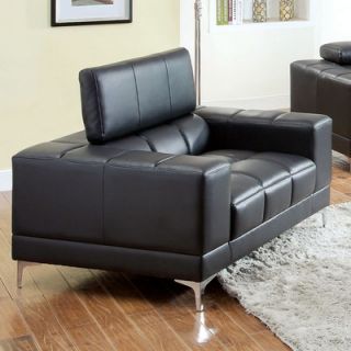 Hokku Designs Derrikke Plush Chair IDF 6623 Color Black