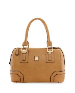 Bacoli Faux Leather Duffle Bag, Beige   V Couture by Kooba