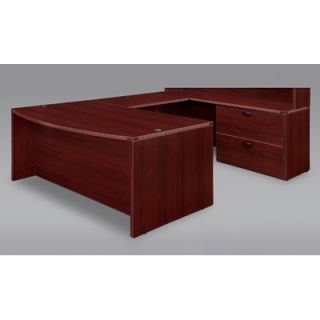 DMi Fairplex Right / Left Executive Bow Front Lateral File U Desk with Gromme